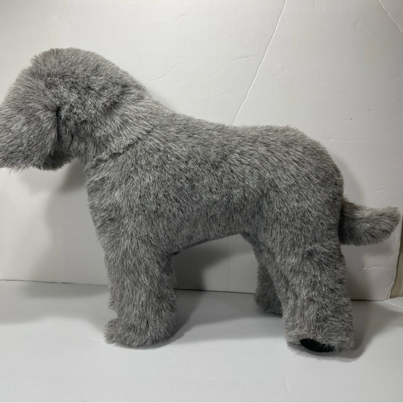 Homemade Gray Dog Artisan Crafted Firm Standing 15 Inch Tall Puppy Floppy Ears - Picture 5 of 12
